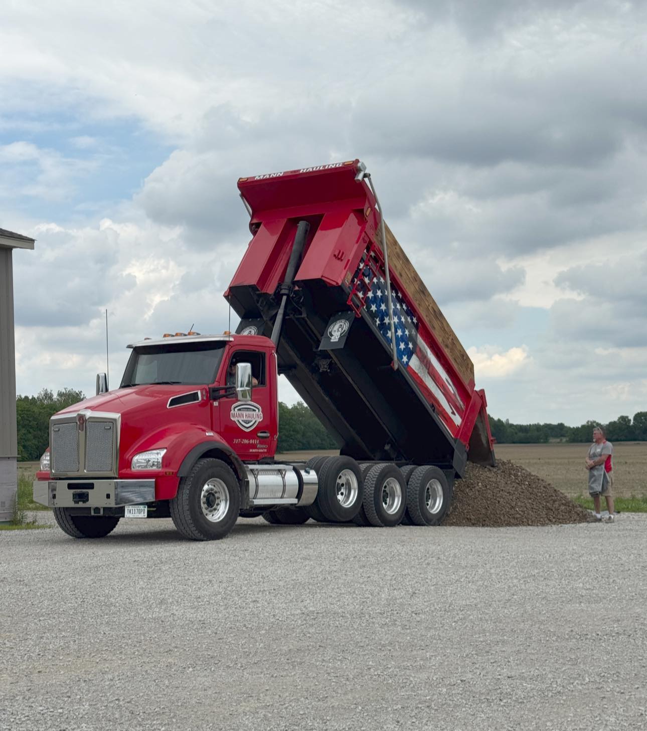 Yard regrading work in Indiana showing proper drainage slope